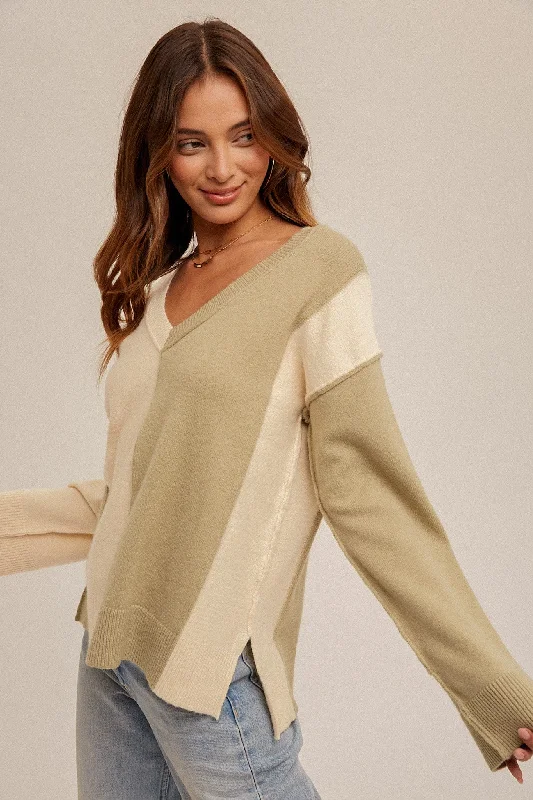 Avocado Split Sweater