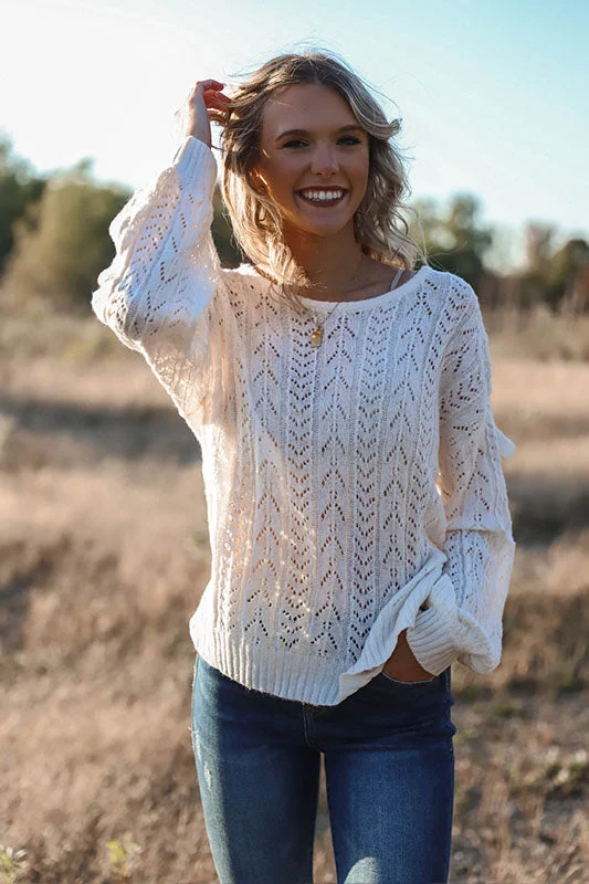 Ivory Eyelet Sweater