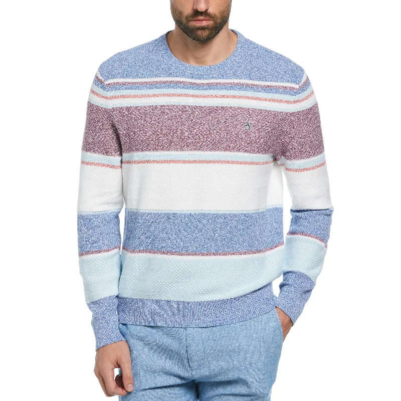 Novelty Stripe Crew Neck Sweater