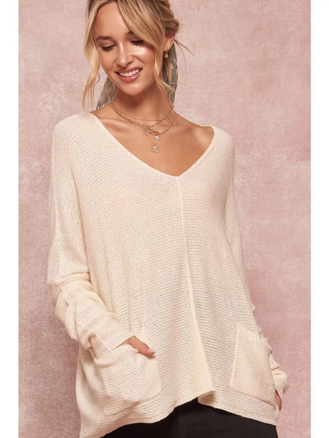 Ollie Cream Oversized Sweater