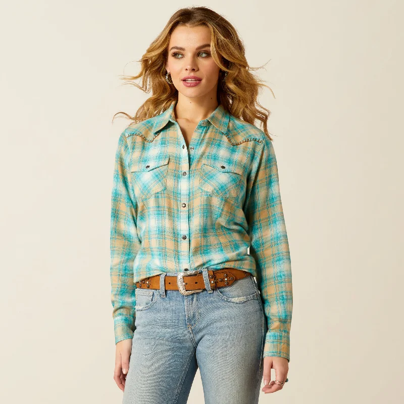 Women's Ariat Roping Plaid Snap Front Shirt #10052968