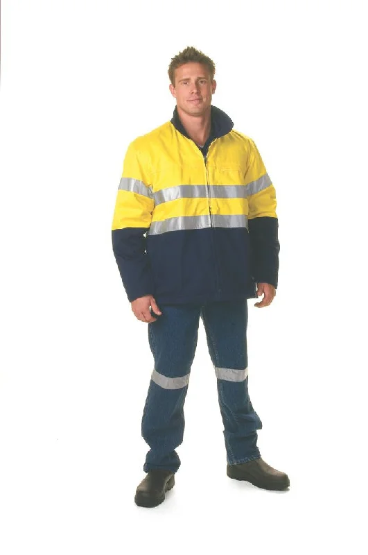 DNC Hi Vis Two Tone Protector Drill Jacket With 3M R/Tape (3858)