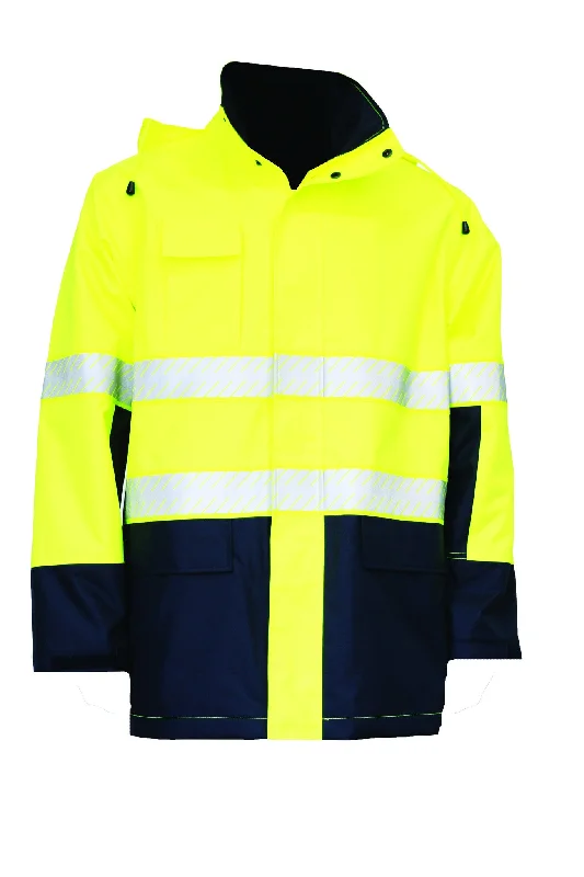 KM Workwear Hi Vis 2 Tone Lighweight Breathable Jacket c/w 3M Segmented Reflective Tape M5131T