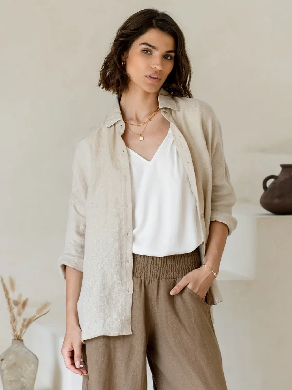 Laguna French Linen Shirt Wheat