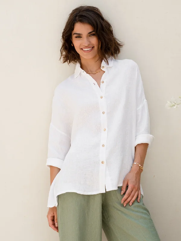 Laguna French Linen Shirt White