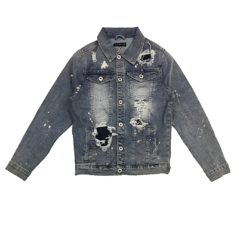 M.Society Ripped Denim Jacket (Blue)