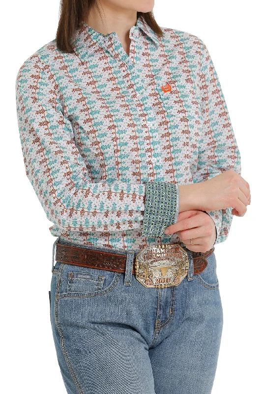 Women's Cinch Button Down Shirt #MSW9164201