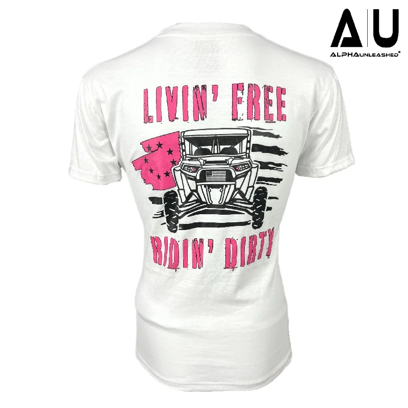 LADIES "LIVIN FREE RIDIN' DIRTY" OFF-ROAD TSHIRT