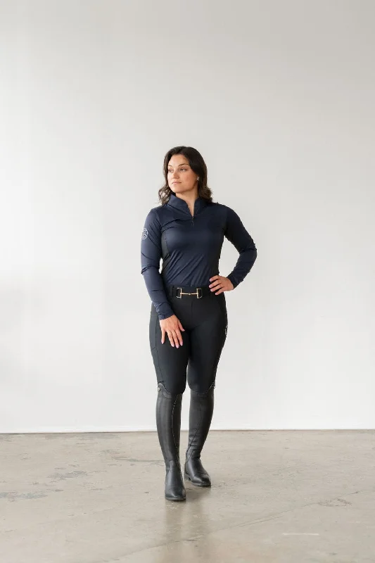 Sara Sun Shirt in Navy | Long Sleeve