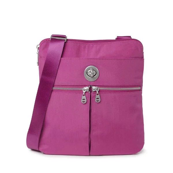 Baggallini Madras RFID Crossbody Bag Deep Fuchsia