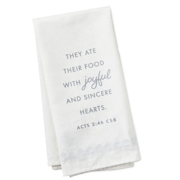 Hallmark DaySpring Candace Cameron Bure Joyful Hearts Tea Towel