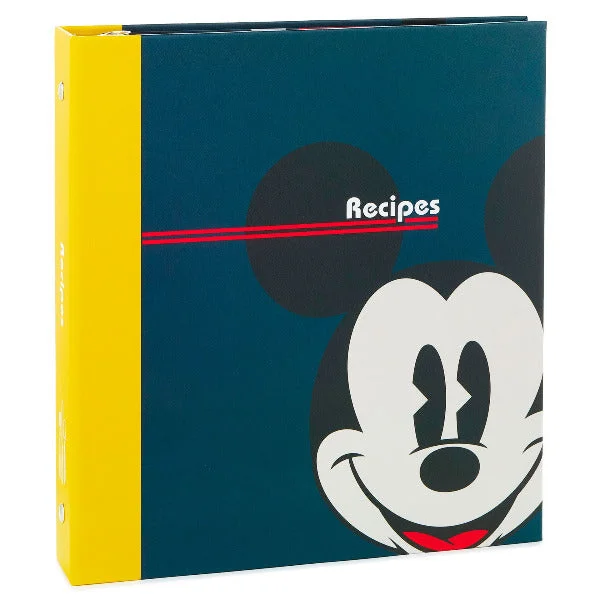 Hallmark Disney Mickey Mouse Retro Pattern Recipe Organizer Book