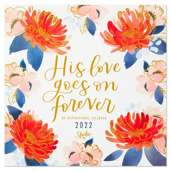 Hallmark His Love Goes on Forever Religious 2022 Wall Calendar, 12-Month