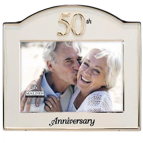 Malden 50th Anniversary 4"x6" Metal Photo Frame