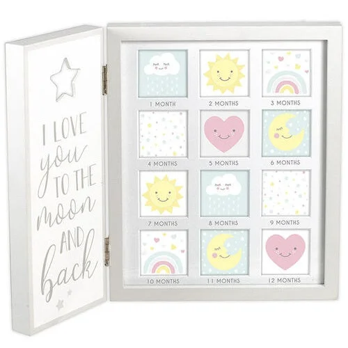 Malden Baby's First Year Love You To the Moon and Back 12 Months Photo Frame