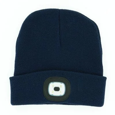 Night Scout™ Rechargeable LED Navy Beanie Hat