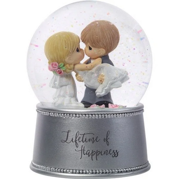 Precious Moments Lifetime Of Happiness Musical Snow Globe