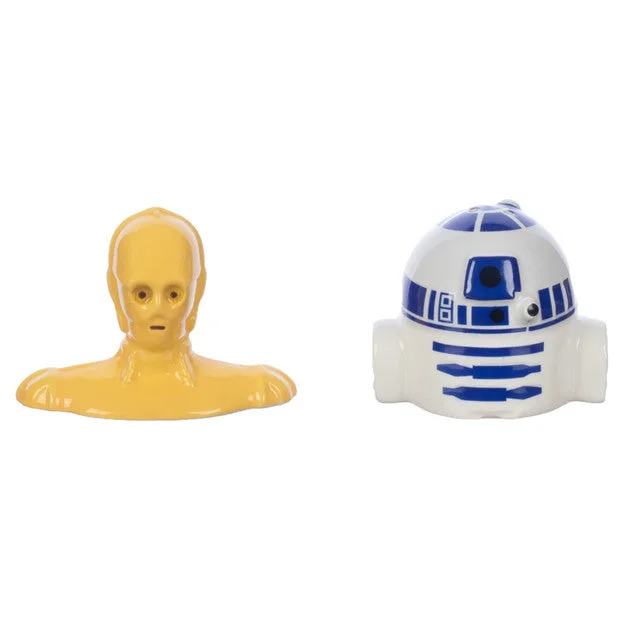 Star Wars R2-D2 and C-3PO Sculpted Ceramic Salt and Pepper Shaker Set