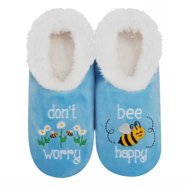 Women's Simply Pairables Cozy Snoozies® Blue Don't Worry Bee Happy