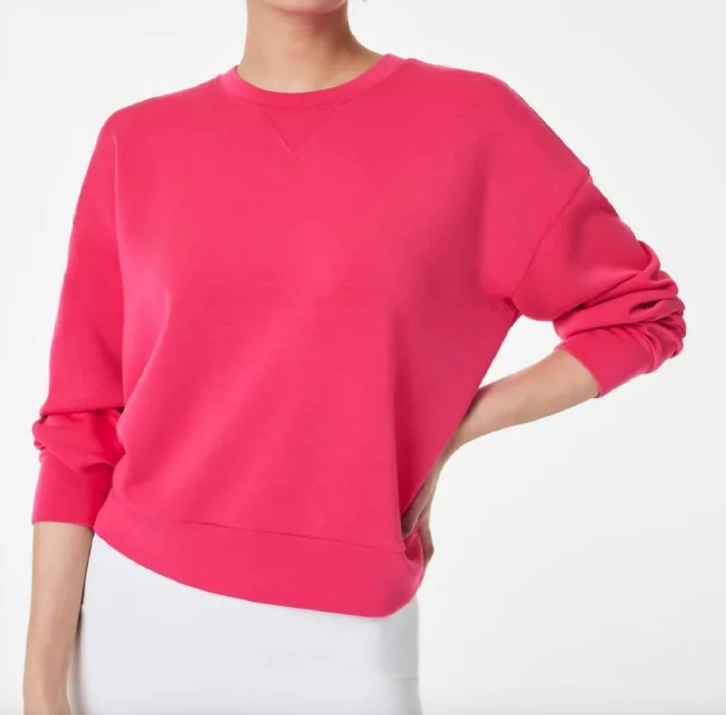 Airessential Crew Sweatshirt In Cerise Pink