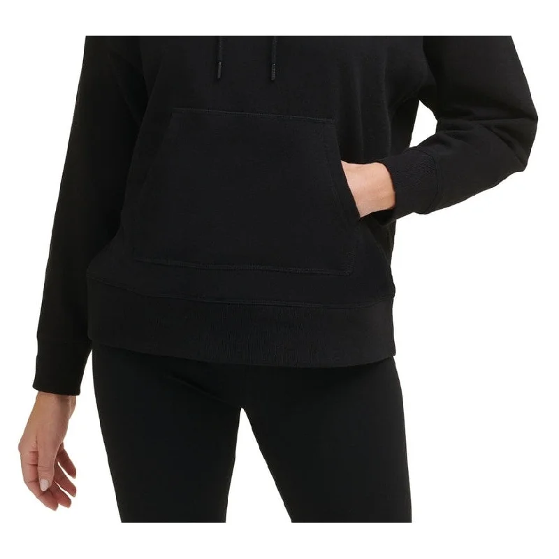 Dkny Women's Face Mask Hooded Sweatshirt Black Size X-Small