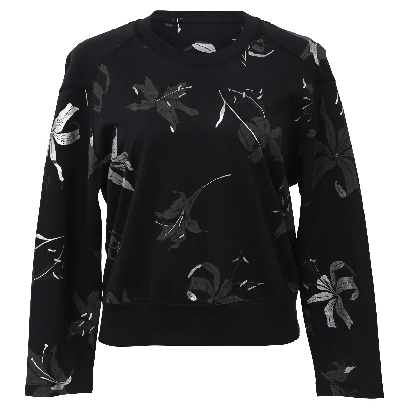 Dries Van Noten Printed Sweatshirt in Black Cotton