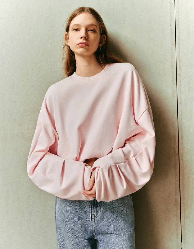 Drop Shoulder Sleeve Crew Neck Sweatshirt