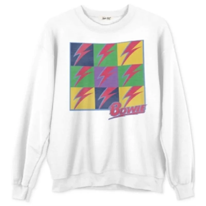 Junk Food Women's Bowie Graphic Sweatshirt White Size Large