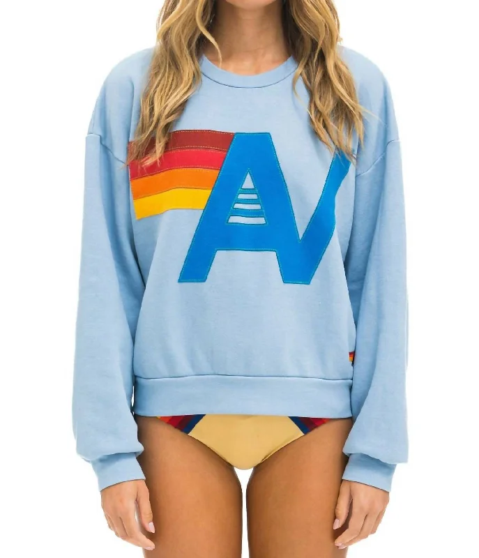 Logo Stitch Relaxed Crew Sweatshirt In Ice