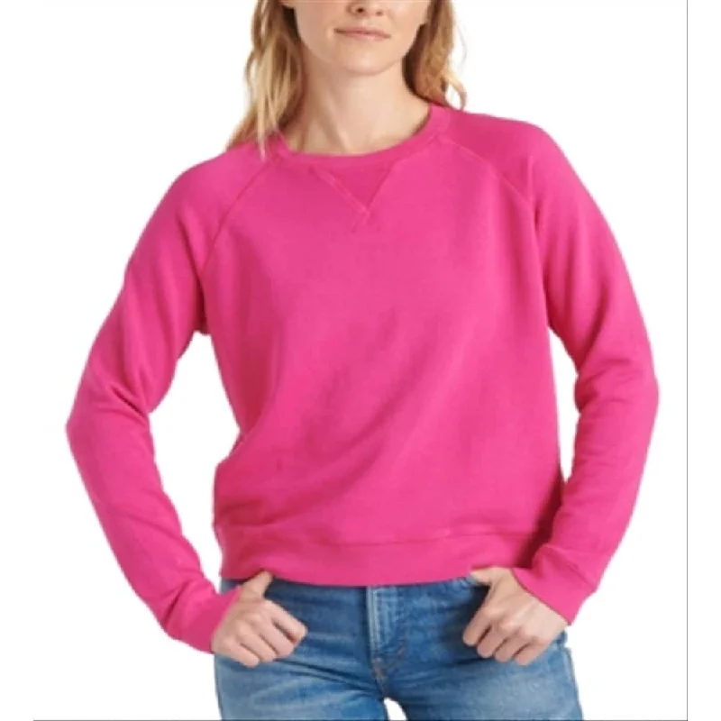 Lucky Brand Women's Cotton Sweatshirt Pink Size Small