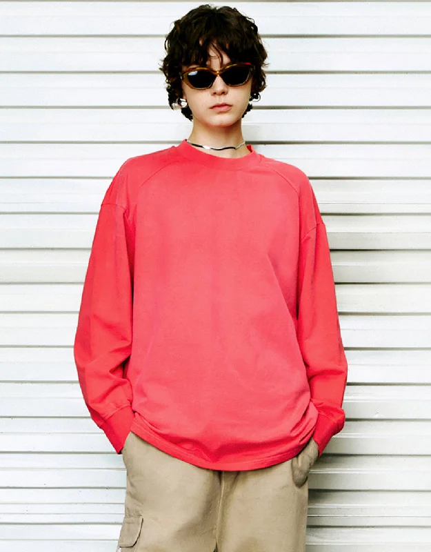 Raglan Sleeve Crew Neck Loose Sweatshirt