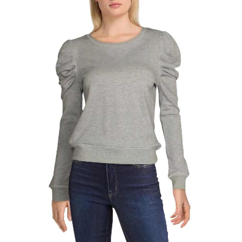 Womens Puff Sleeves Cozy Sweatshirt