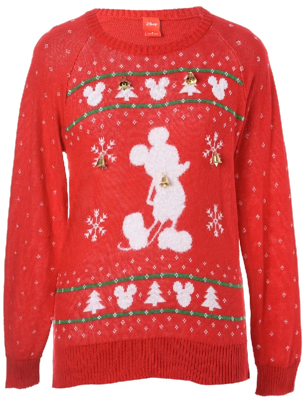 Reworked Christmas Jumper With Bells - M