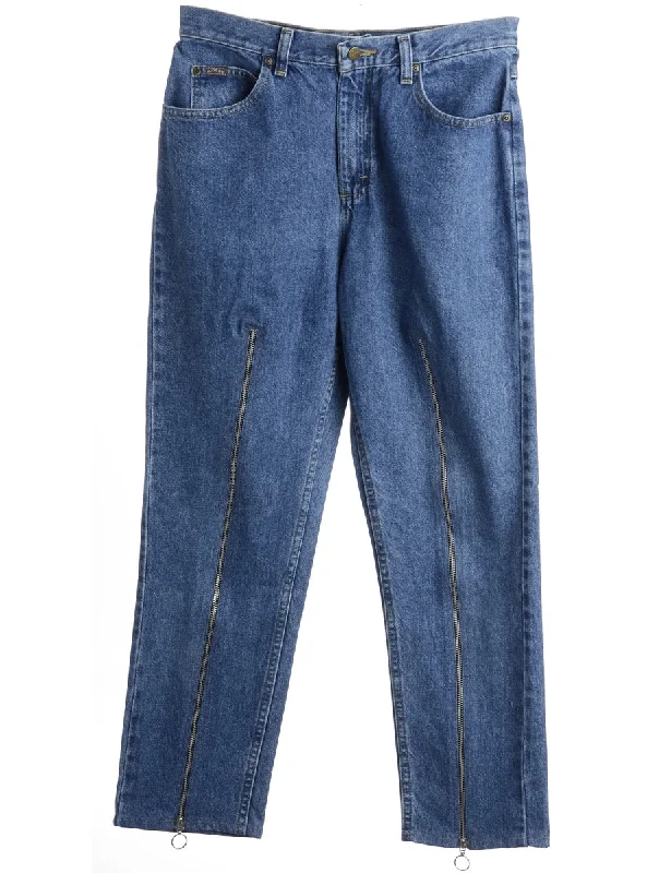 Reworked Zip Front Jeans - W30