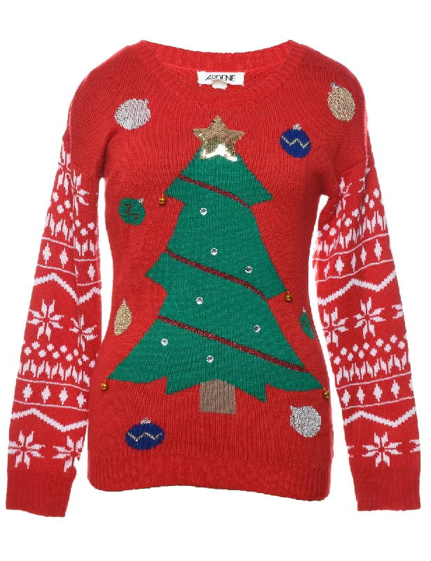 Red Christmas Jumper - M