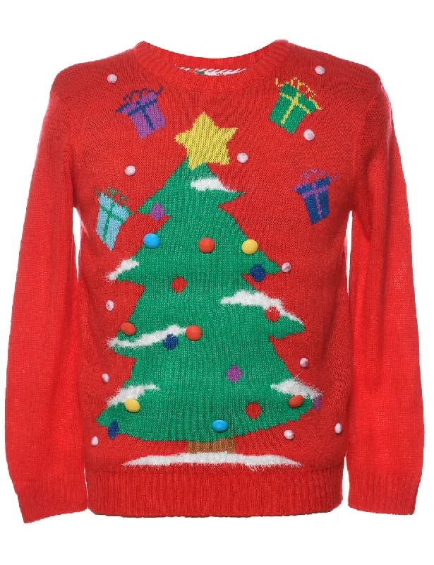 Red Christmas Jumper - S