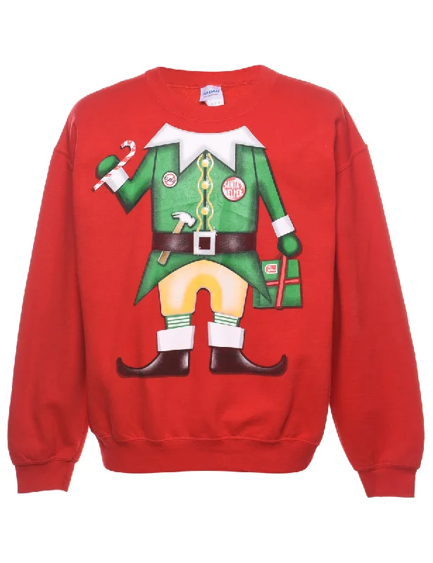 Red Christmas Sweatshirt - L