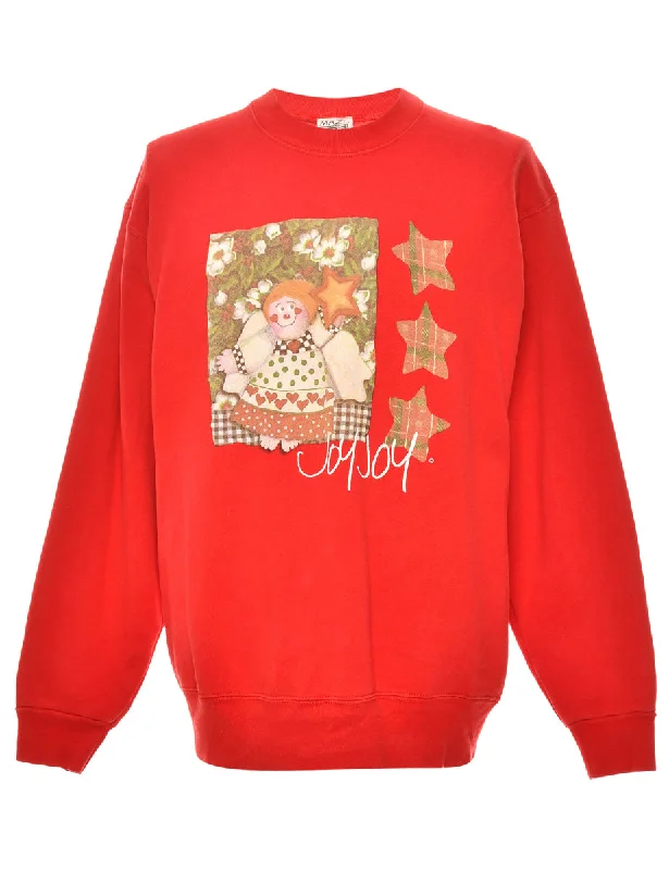 Red Christmas Sweatshirt - M