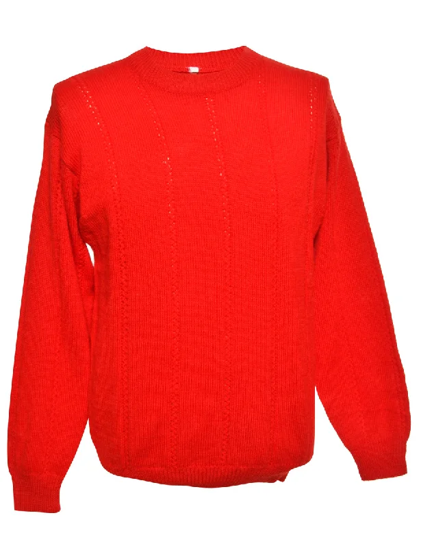 Red Long Sleeved Jumper - M