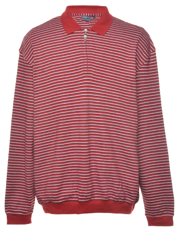 Red Striped Jumper - L