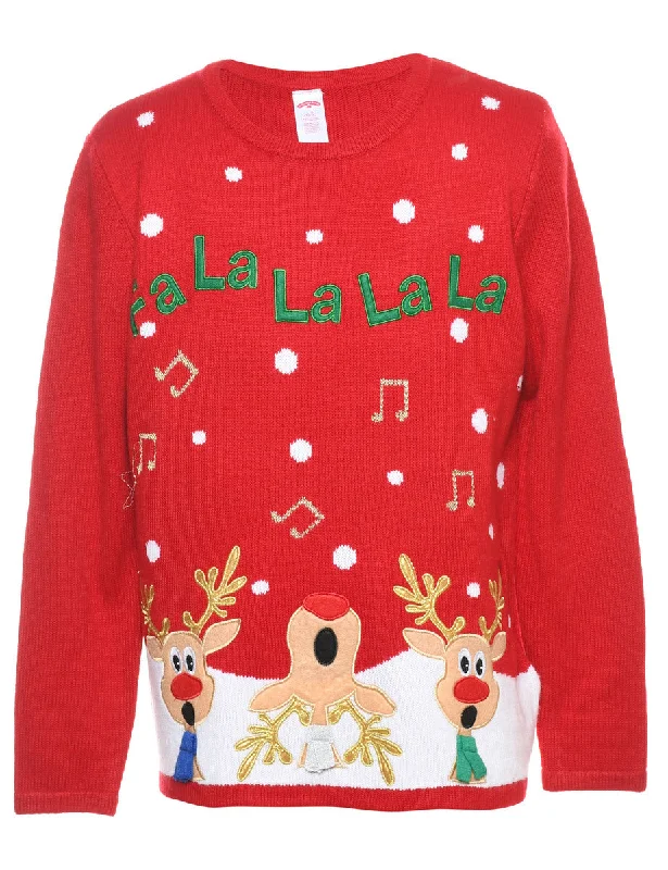 Reindeer Christmas Jumper - L