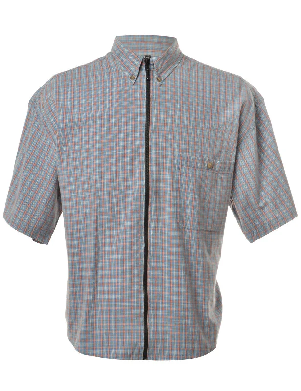 Reworked Nate Short Sleeve Shirt With Zip - XL