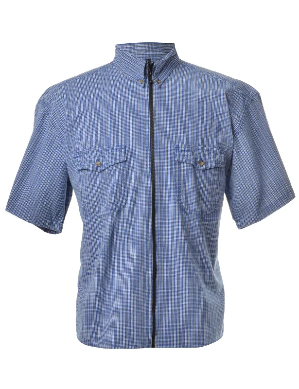 Reworked Nate Short Sleeve Shirt With Zip - XL