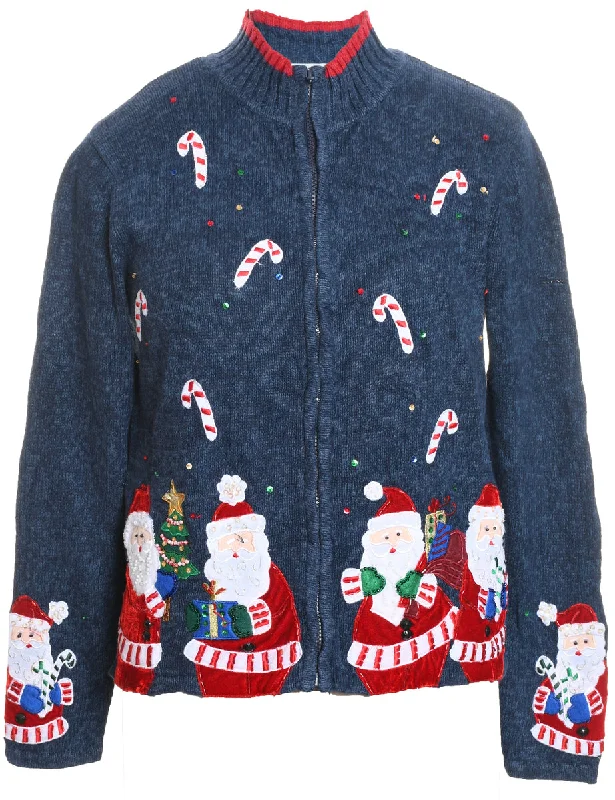 Santa Claus Christmas Cardigan - M