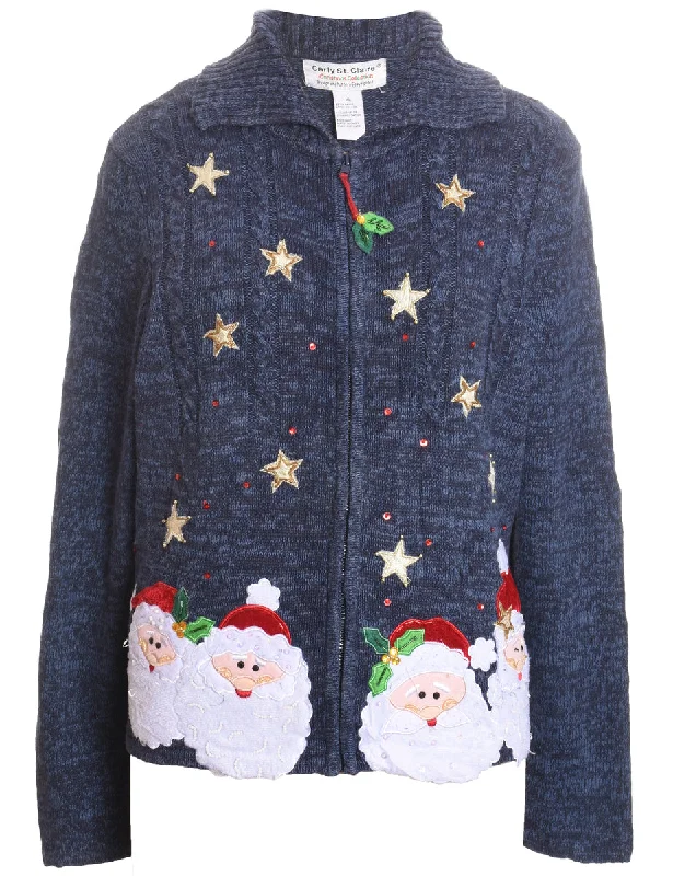 Santa Claus Christmas Cardigan - XL