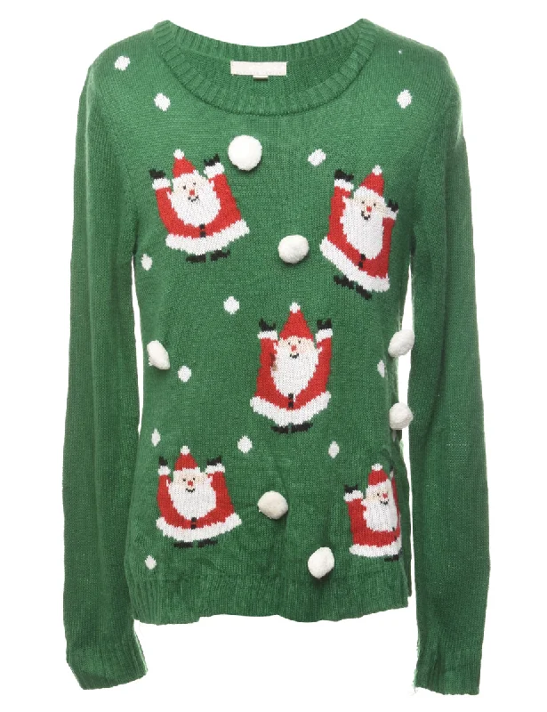 Santa Claus Christmas Jumper - L