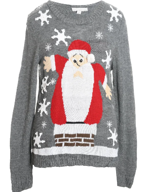 Santa Claus Christmas Jumper - L