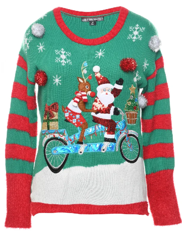 Santa Claus Christmas Jumper - M