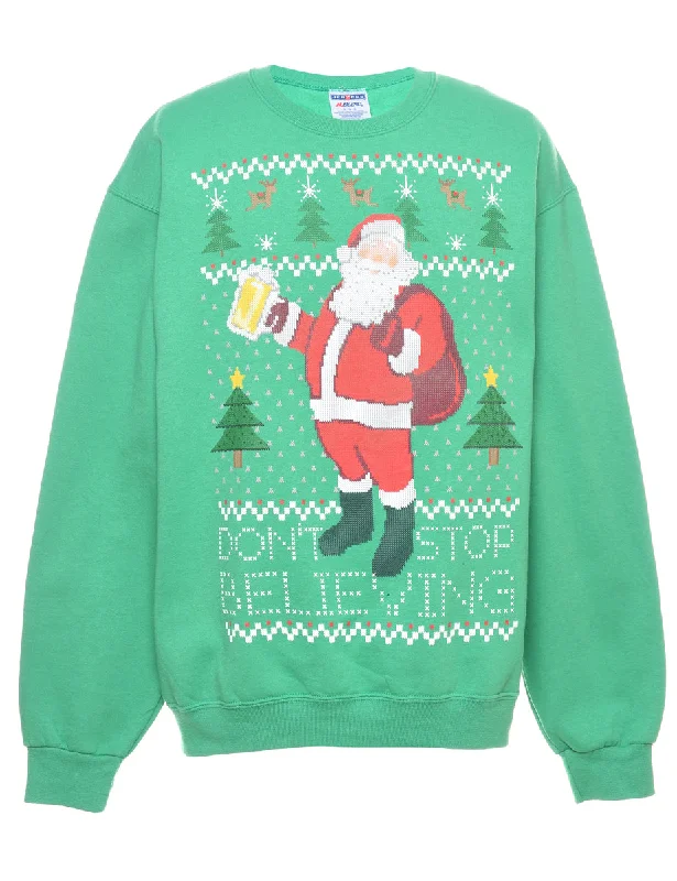 Santa Claus Christmas Sweatshirt - L