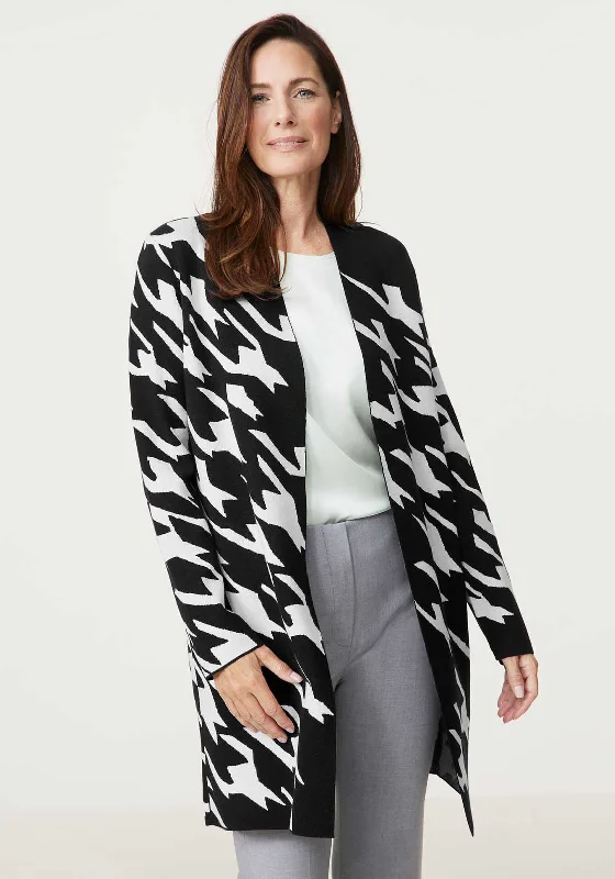 Gerry Weber Printed Open Front Cardigan, Black